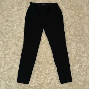 EXPRESS STRETCH MID RISE SKINNY BLACK PANTS